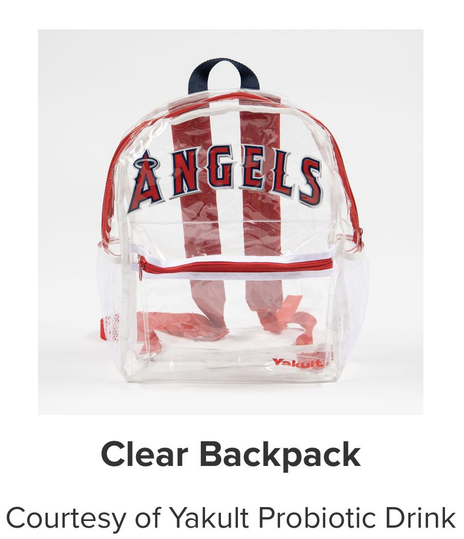 Angels Clear Backpack SGA 5/10/24