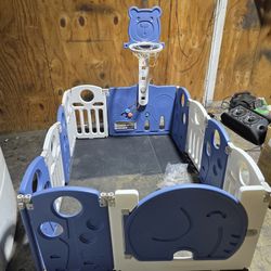 Playpen With Basketball Hoop For Kids . Brand New