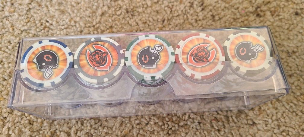 100 Chicago Bears Poker Chips.