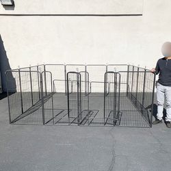 (NEW) $270 Large 10x10ft Heavy Duty 48” Tall, 16-Panels Dog Playpen Pet Exercise Fence Crate Kennel
