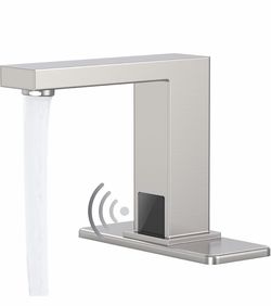 Touchless Bathroom Sink Faucet - Brushed Nickel