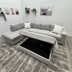 New Gray Sectional Couch - Free Delivery 