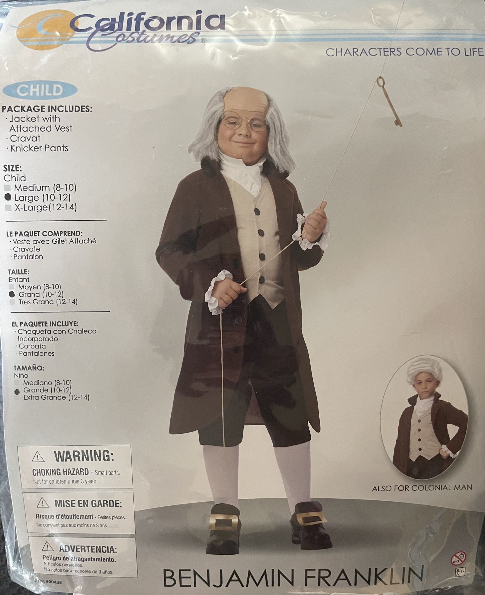Benjamin Franklin Kids Costume