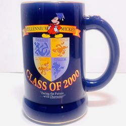 vintage 2000 Disney's Millennium Mickey Mouse Class of 2000 Beer Stein Mug