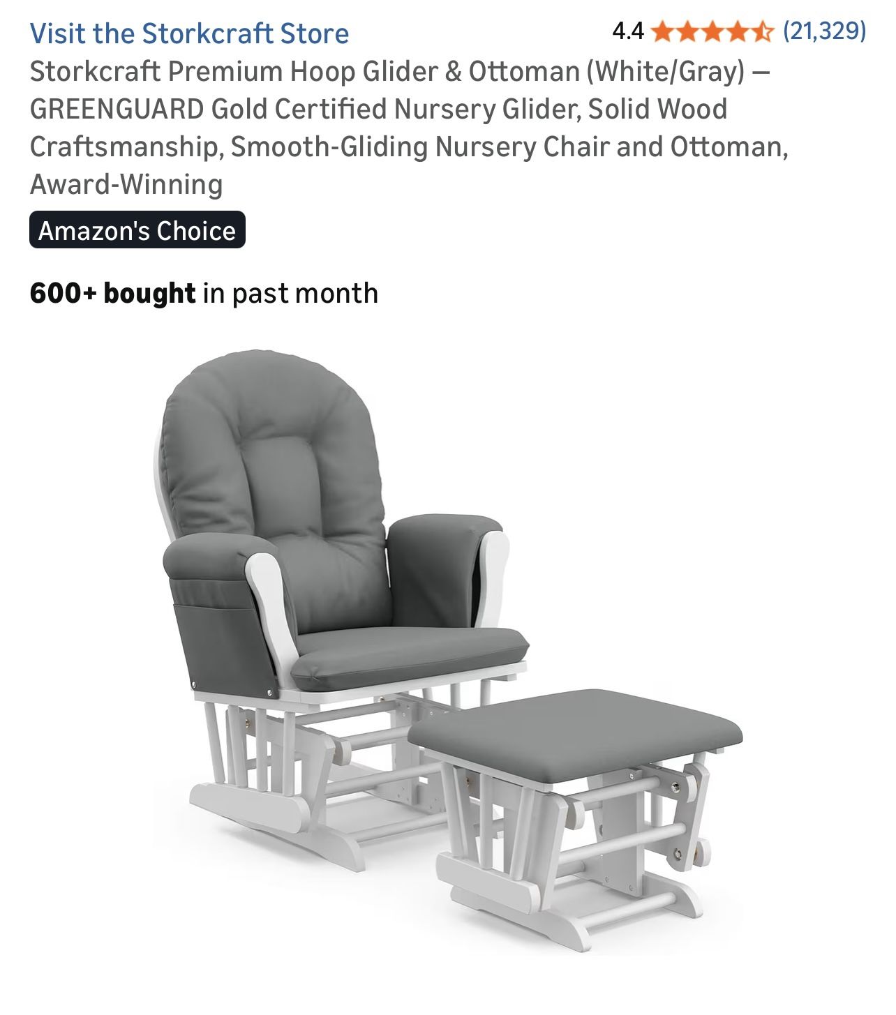 Smooth Gliding Chair And Ottoman 