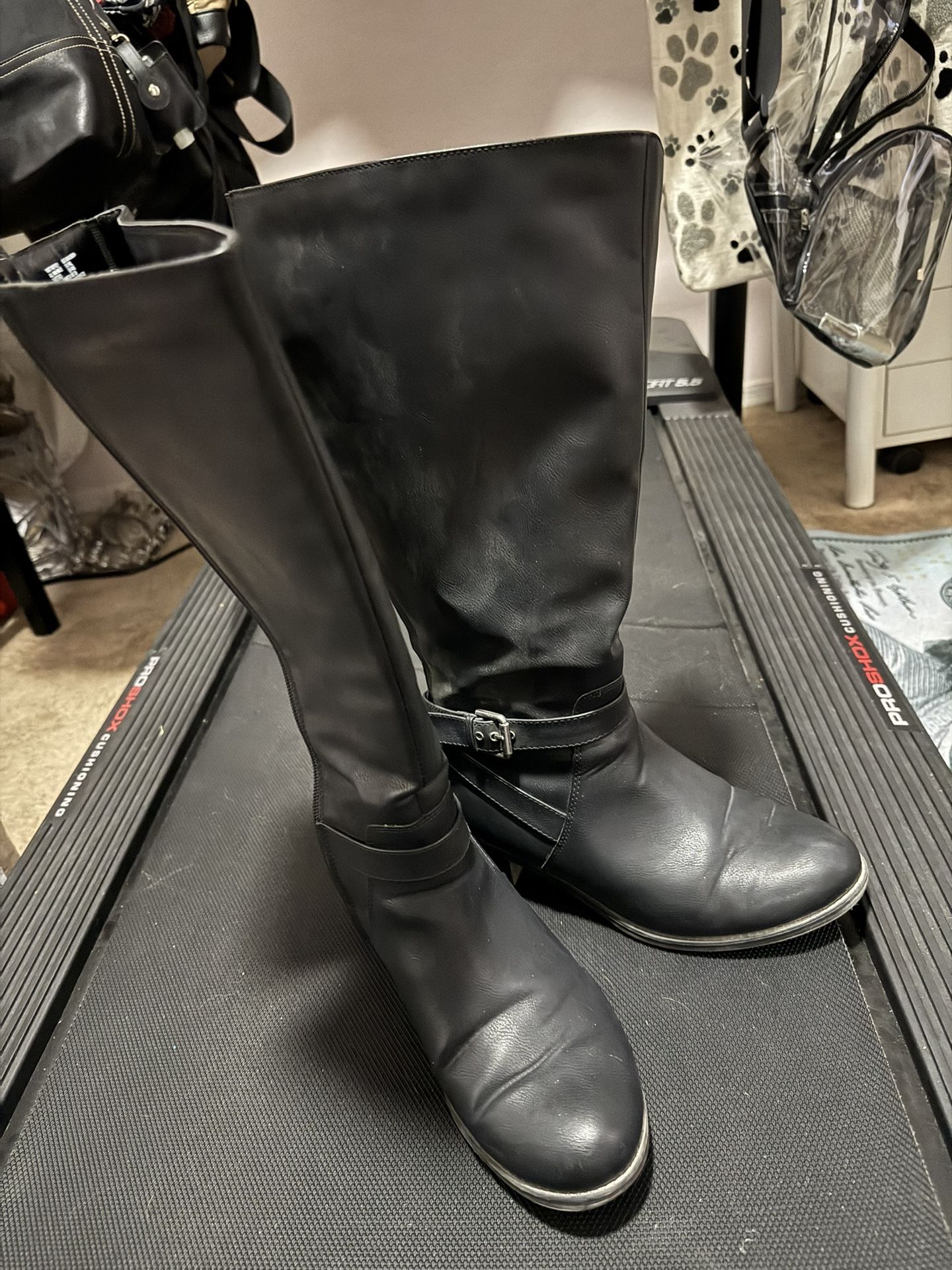 Used Black Boots Still Good 