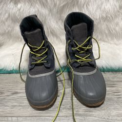 Sorel Youth Cheyanne II Lace Up Gray Camo Waterproof Winter Snow Boots Size 2 Y