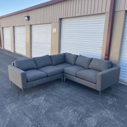2 Piece Gray Sectional Sofa ($10 Delivery )