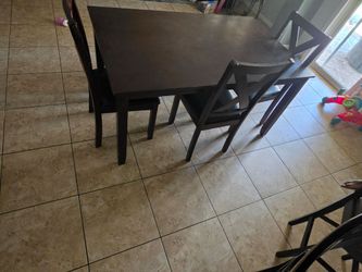 Brown dining table set