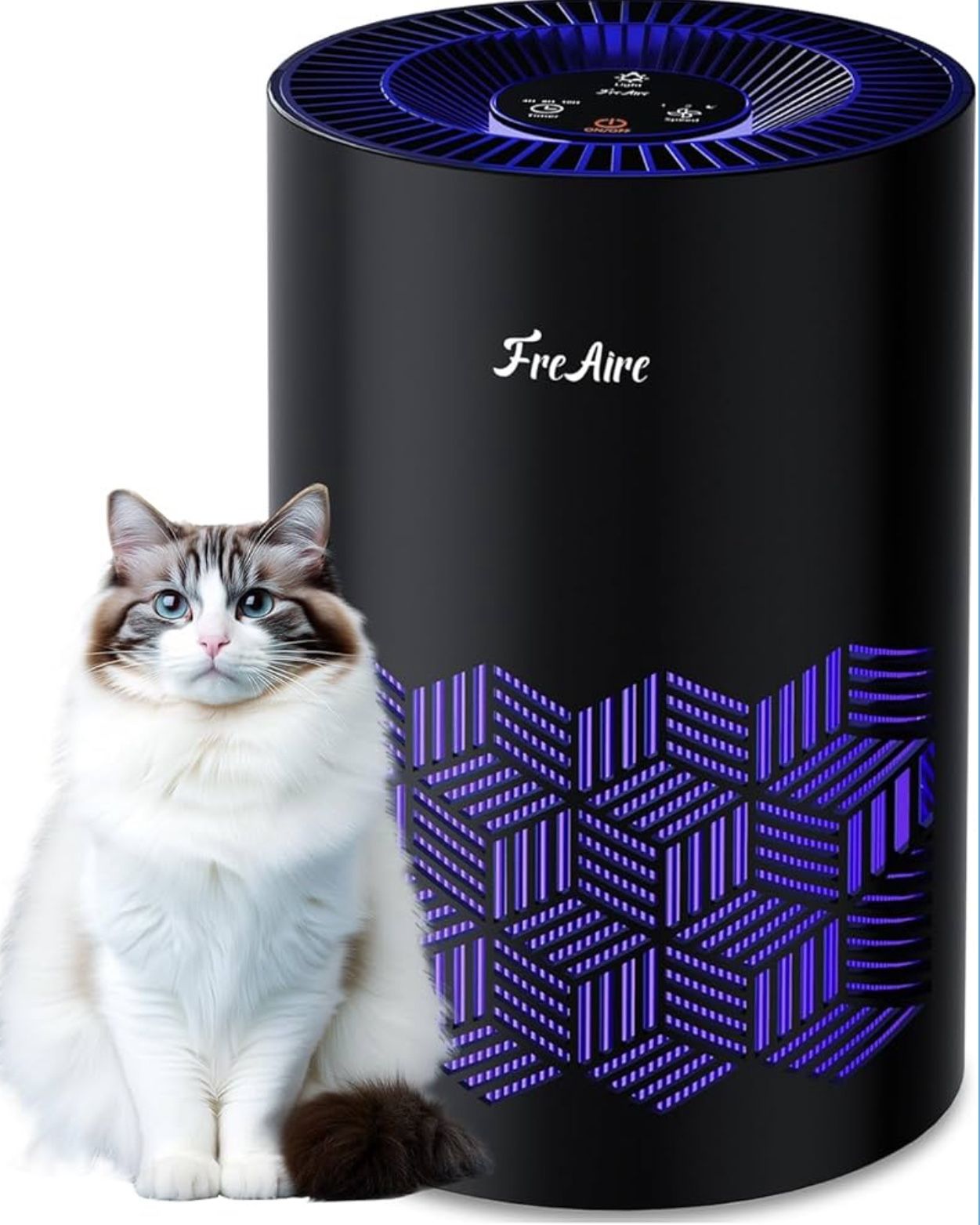 FreAire Air Purifiers for Bedroom Covers Up to 1086 Ft², Air Purifiers for Home, HEPA Air Purifier with Lights, Air Purifier Removes Dust Smoke Pollen