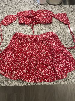 ZAFUL Red 2 Piece Dress