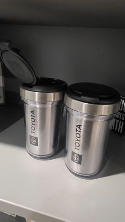 Toyota Branded Stainless Steel Travel Mugs Set of 2