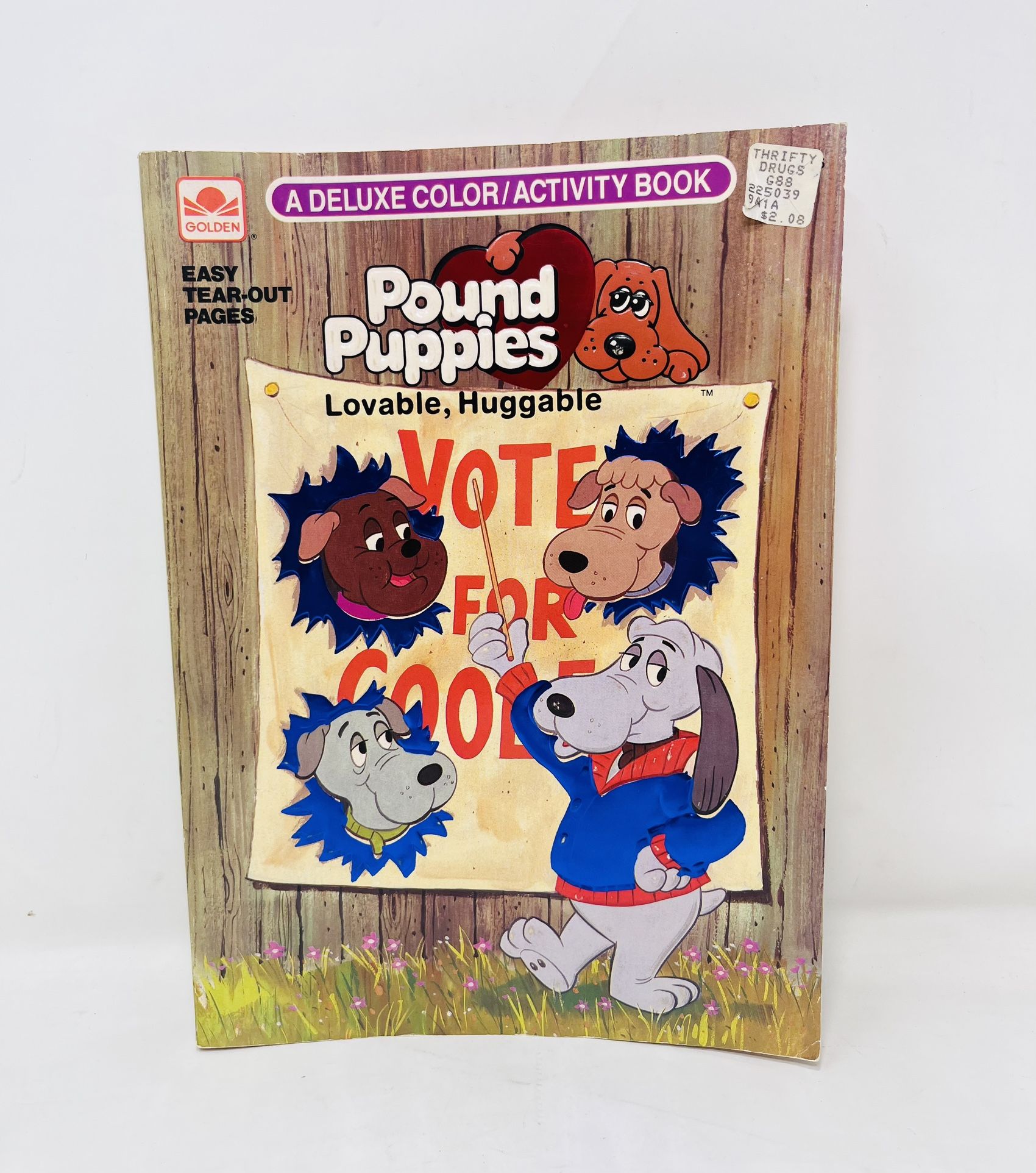 Vintage Pound Puppies  A Deluxe Color/Activity Book Golden Paperback 1986