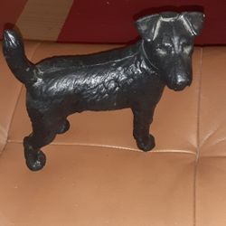 Fox Terrier Dog Door Stopper Antique Rare 