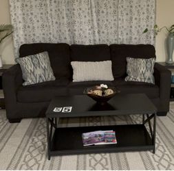  Black Wood Coffee Table Like New 