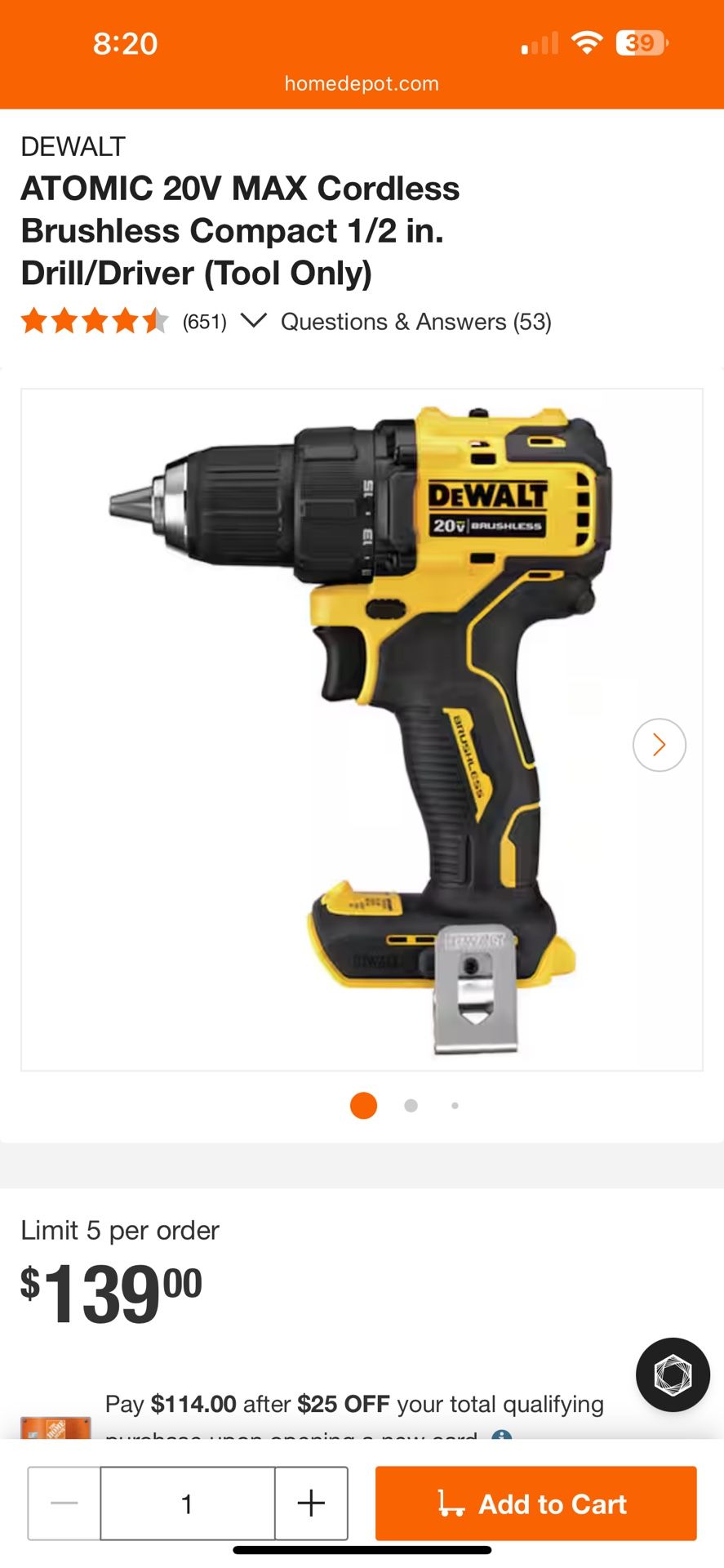 Dewalt Driver Drill