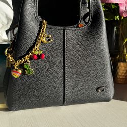 Coach Black Purse W/charm 