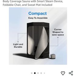 Nurecover Tropic® Home Steam Sauna - Portable Full-Body Coverage Sauna with Smart Steam Device, Foldable Chair, and Sweat Mat Included