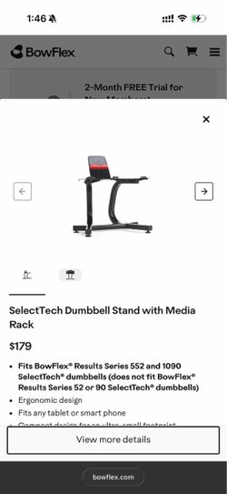 BowFlex SelectTech Dumbbell Stand with Media Rack