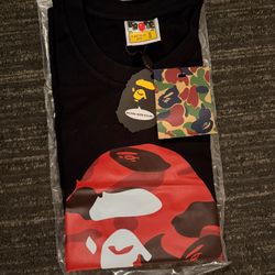 (Red)Black Bape T Shirt 