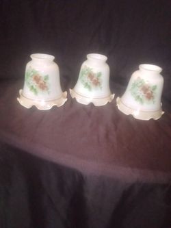 Three Ceiling Fan Light Covers
