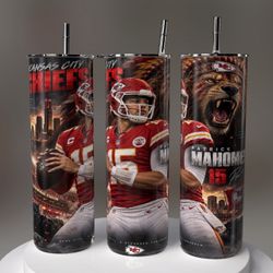 Patrick Mahomes Kansas City Chiefs Skinny Tumbler