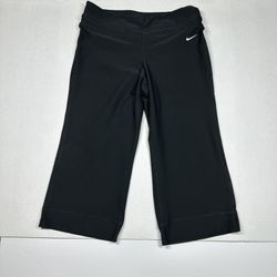 Nike Leggings - Women’s Small Black Dri-Fit Crop Running Workout Gym Activewear