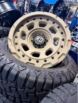 ON SALE. KMC XD 20x9 6x139.7 wheels & 33x12.50-20 Tires (We Finance)