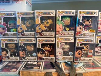 One piece, Funko set in  protectors