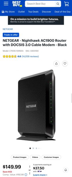 Nighthawk AC1900 Router