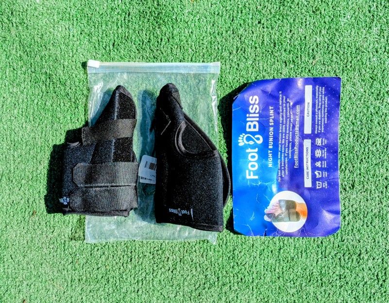Foot Bliss 2pc Night Bunion OSFM Adj Relief Corrector Night/Home Splint Set NOB