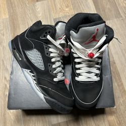 Black Cement Jordan 5s Size 6y