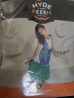 Hyde & EEK Kids Mermaid Halloween Costume Size S, 5-6 years old