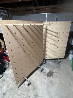 Peg Board With Wheels