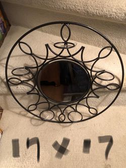 Mirror with candle holders