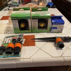 2 Aqua Timers + 1 Heavy Duty Timer + Quick Connector Set + 3/4 Connector New 