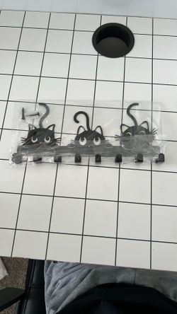 🐾 Adorable Cat Wall Hook Rack – Brand New! 🐾