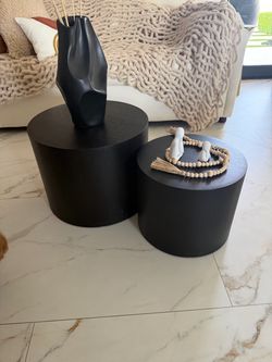 Two black center console