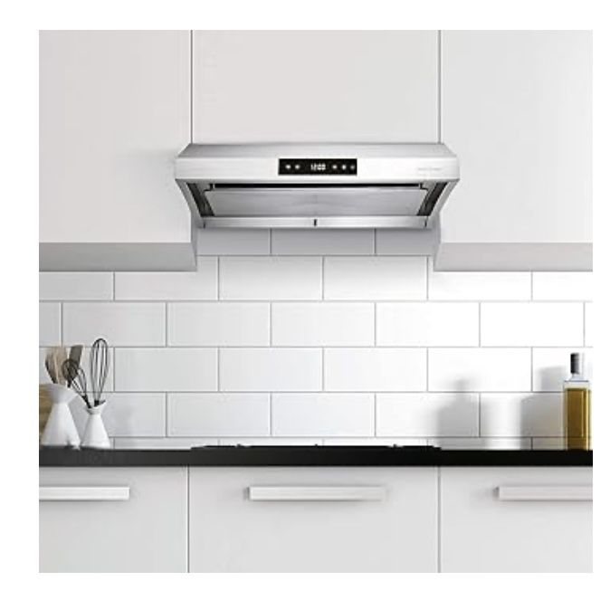 Hauslane Range Hood 30" Under Cabinet, 950 CFM Kitchen Range Hood | Steam Auto Clean Vent Hood, 6 Speed Kitchen Hood with Touch Panel | Stainless Stee