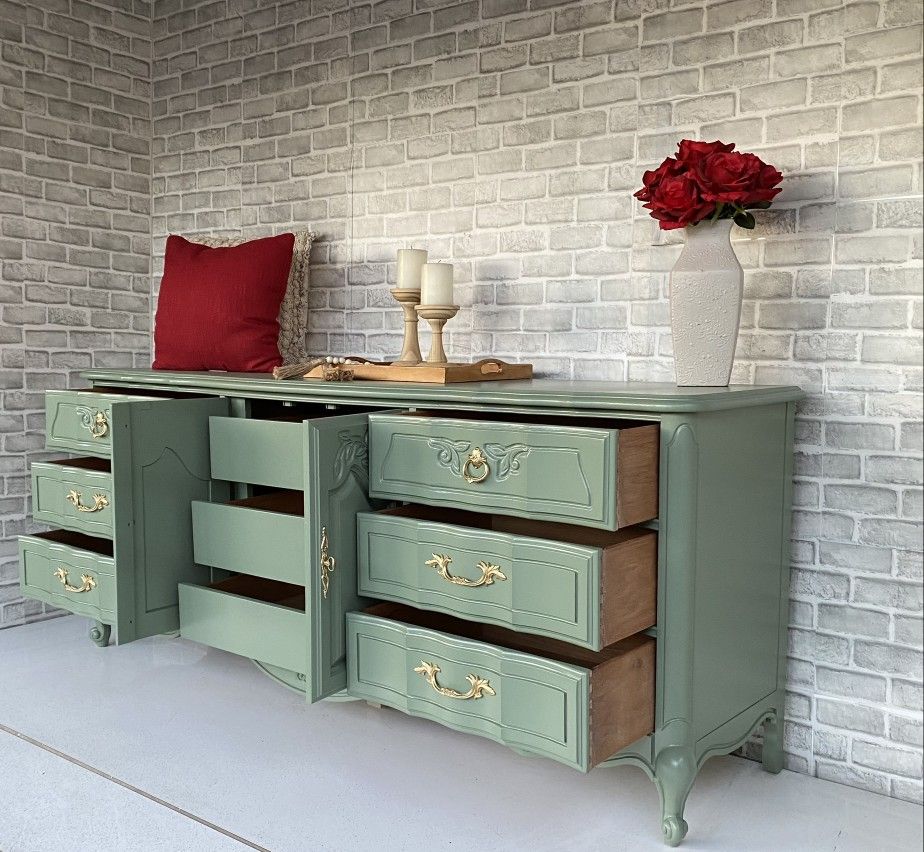 dark olive green dresser Wilkins Laurel Dresser