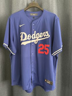 Mens Dodgers Nike Limited Player Jersey Edman 25 (Blue)