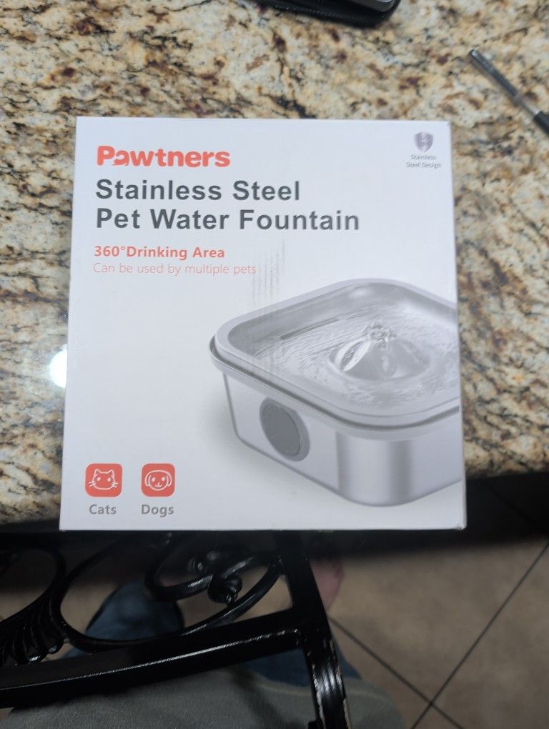 4 L Stainless Steel Pet Water Fountain