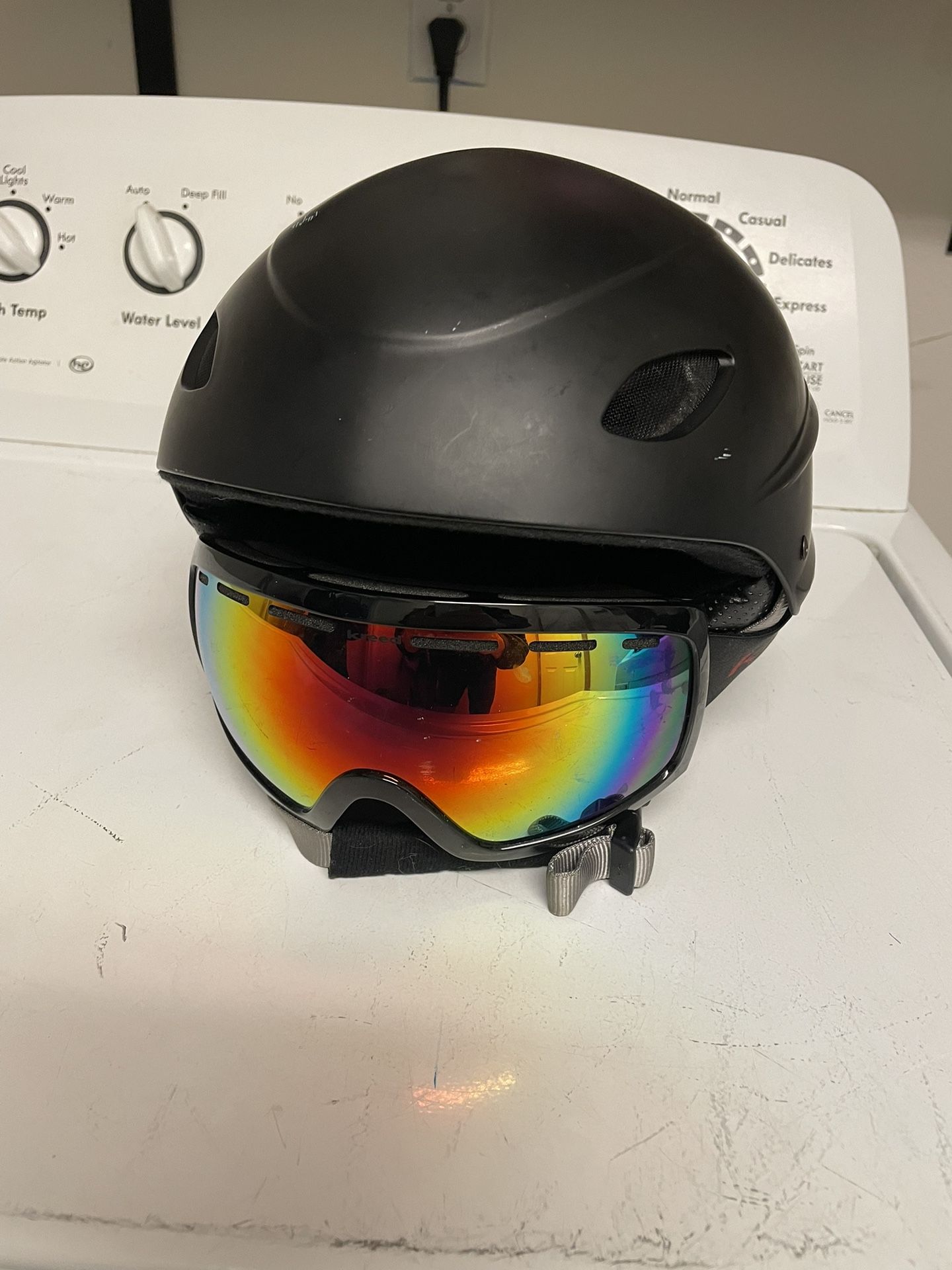 Snowboard Helmet And Goggles