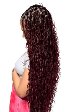 Boho knotless braids