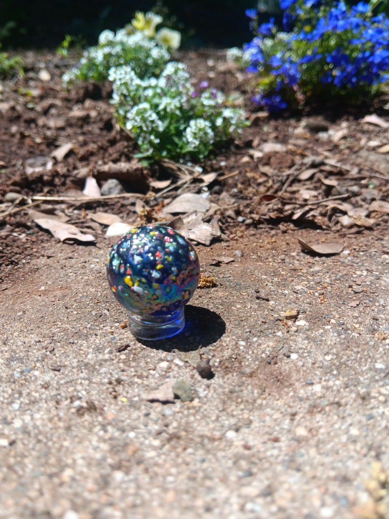 Vintage Glitter Bomb Shoter 1" Plus TWO Mystery Marbles 