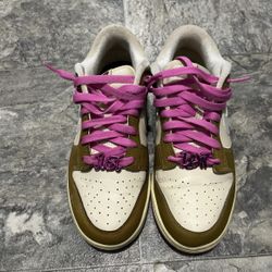 Nike dunks pink and brown 