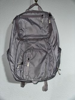 Embark Hiking Backpack Gray Adjustable & Padded Straps Zip Closure