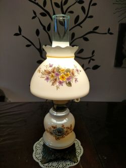 Vintage Milk Glass Student Lamp
