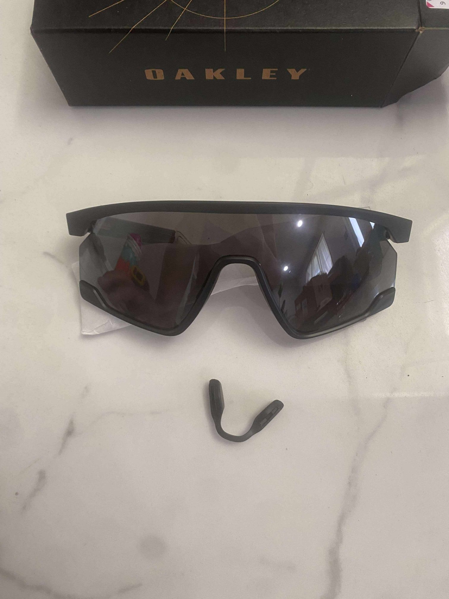 Oakley BXTR Sunglasses Black Lens  Matte Black Clear Frame OO9(contact info removed)