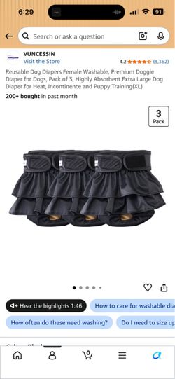 Dog diapers